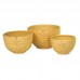 Boston International Honeycomb 3 Piece Ceramic Nesting Bowl Set BCST1741